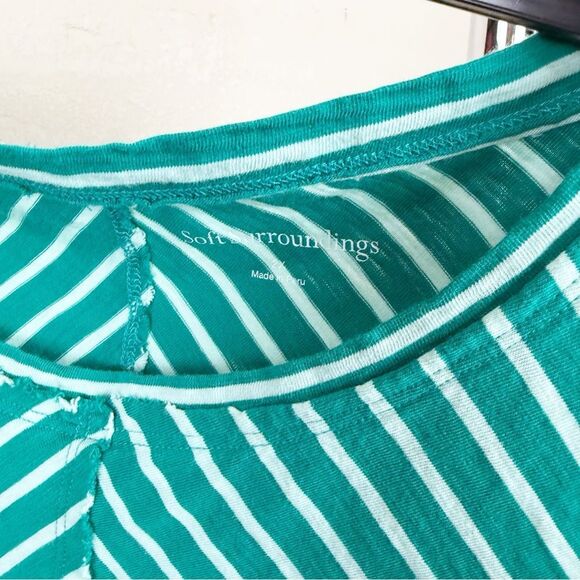 Lot Bundle Soft Surroundings Striped Cotton Tee Shirt Blouse 2X - Picture 2 of 5